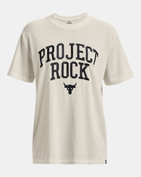 Women's Project Rock Heavyweight Campus T-Shirt, White, pdpMainDesktop image number 5